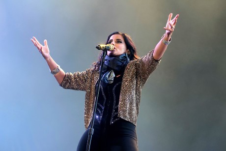 Canadian Musician Nelly Furtado Performs Onstage Editorial Stock Photo