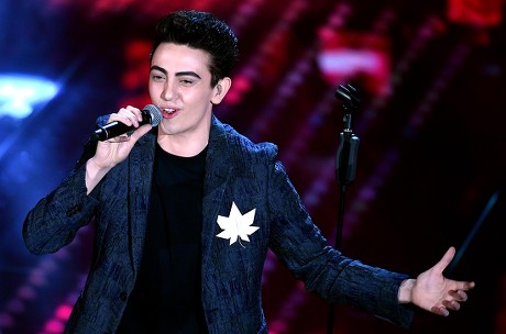 Italian Singer Michele Bravi Performs On Editorial Stock Photo