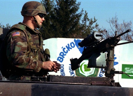 Brcko Bosnia Hercegovina Us Nato Soldier Editorial Stock Photo - Stock ...