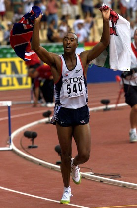 Seville Spain Britains Colin Jackson Celebrates Editorial Stock Photo - Stock Image | Shutterstock | Shutterstock Editorial