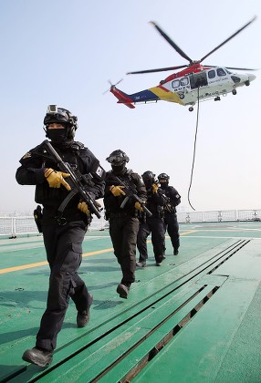 South Korea Coast Guard Special Forces Editorial Stock Photo - Stock