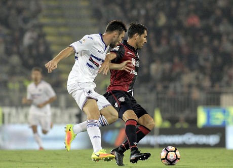 Cagliaris Marco Borriello R Sampdorias Vasco Editorial Stock Photo