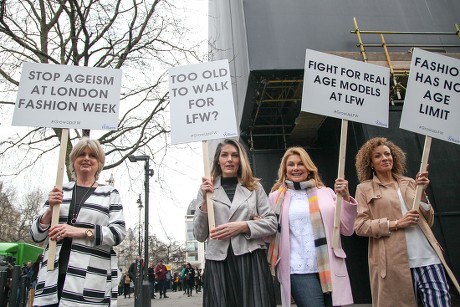 Fifty Plus fashion protest at London Fashion Week, UK - 17 Feb 2017