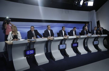 Debate of Six Political Leaders at the Studios of Greek State Tv in Athens - Sep 2015