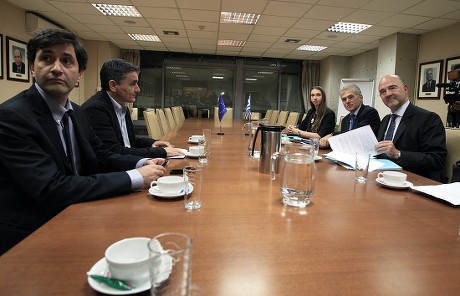 European Commissioner For Economic and Financial Affairs Pierre Moscovici Visits Athens - Nov 2015