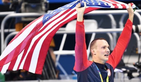 Caeleb Dressel Usa Waves Us Flag Editorial Stock Photo - Stock Image ...