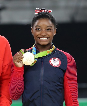 Gold Medalist Simone Biles Usa Smiles Editorial Stock Photo - Stock ...