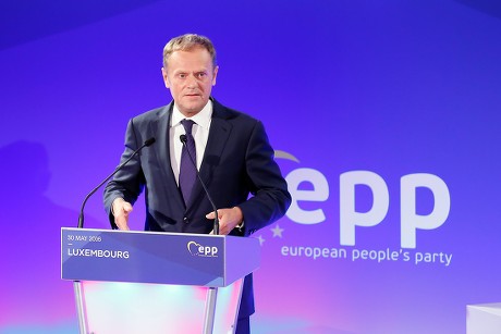 european-council-president-donald-tusk-delivers-editorial-stock-photo