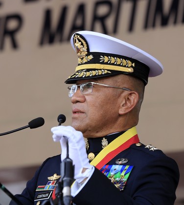 Filipino Marine Soldiers Parade Cduring Philippine Editorial Stock ...