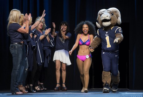 Los Angeles Rams Cheerleader Hopeful Sativa Editorial Stock Photo