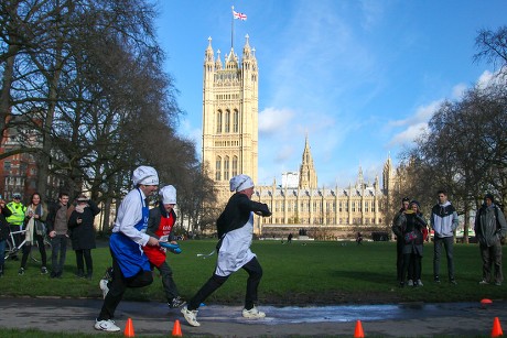 Rehab Parliamentary Pancake Race, London, UK - 28 Feb 2017