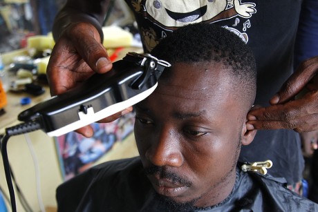 Owner Barber Lokpo Babo Lazarus Cuts Editorial Stock Photo - Stock ...