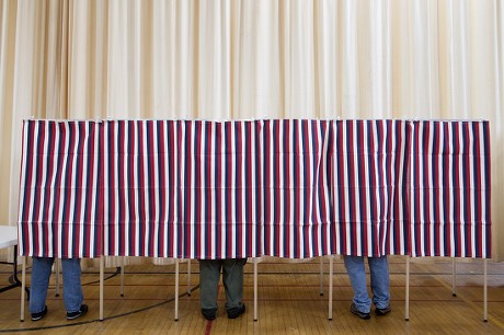 People Stand Booths Vote New Hampshire Editorial Stock Photo - Stock ...