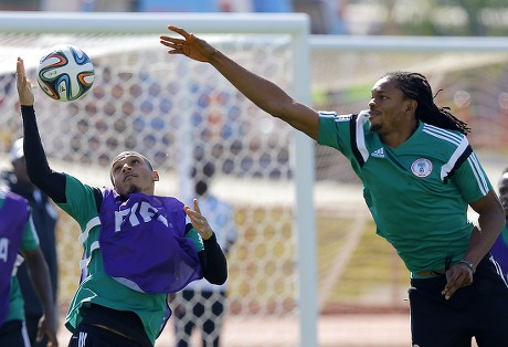 Nigerias Players Peter Odemwingie L Okechukwu Editorial Stock Photo ...