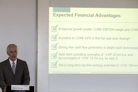 Richard Ridinger Ceo Lonza Switzerland Speaks Editorial Stock Photo ...