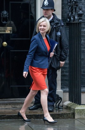 Justice Secretary Liz Truss Leaves 10 Editorial Stock Photo - Stock