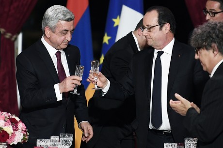 Armenian President in Paris, France - 08 Mar 2017