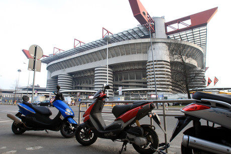 Scooters Lined Outside San Siro Stadium Editorial Stock Photo - Image | Shutterstock