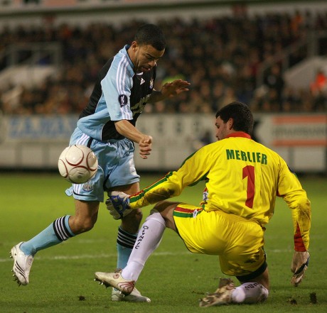 Zultewaregem Goalkeeper Pieter Merlier Saves Ball Editorial Stock Photo