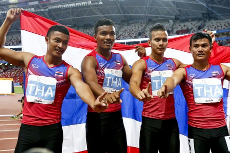 Lr Thailands 4x100m Mens Team Ruttanapon Editorial Stock Photo - Stock ...