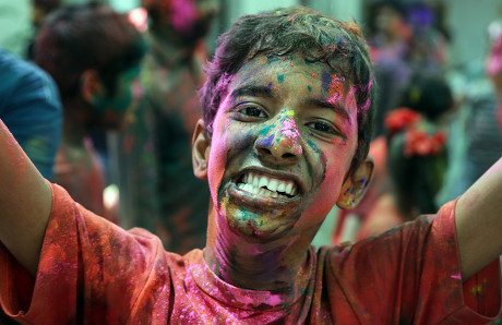 Disabled Indian Child Face Smeared Powdered Editorial Stock Photo ...