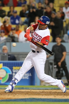 March 20, 2017: Puerto Rico infielder Francisco Lindor #12 and Puerto Rico  infielder Javier Baez #9 confront Netherlands outfielder Wladimir Balentien  #4 after he fave a sign tot he pitcher in the