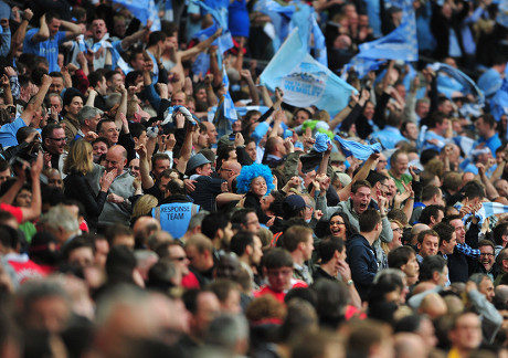 Manchester City Supporters Celebrate Manchester United Editorial Stock ...