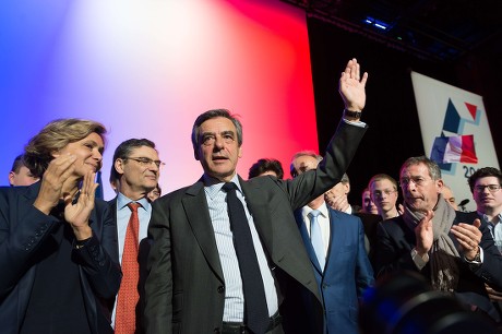 Francois Fillon campaign meeting, Courbevoie, France - 21 Mar 2017