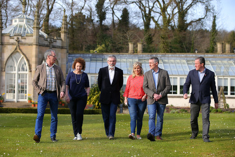 Sinn Fein leaders hold press conference, Stormont castle, Northern Ireland - 26 Mar 2017