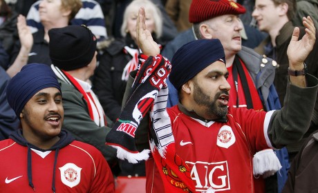 Manchester United Fans Sing Before Kick Editorial Stock Photo Stock