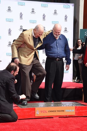 Carl Reiner and Rob Reiner hand and footprint ceremony, Los Angeles, USA - 07 Apr 2017