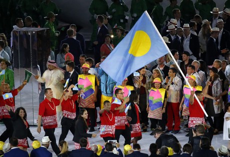 Flag Bearer Florian Skilang Temengil Palau Editorial Stock Photo ...