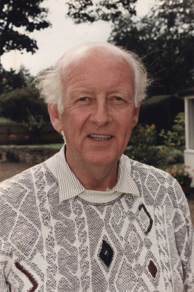 Frank Bough Television / Radio Presenter pictured outside his Dornay Reach home