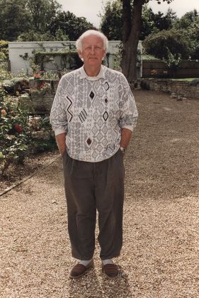 Frank Bough Television / Radio Presenter pictured outside his Dornay Reach home amid rumours of his sex involvment in a second sex scandal