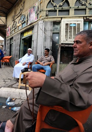 Iraqi Elderly Men Smoke Shisha Water Editorial Stock Photo - Stock ...