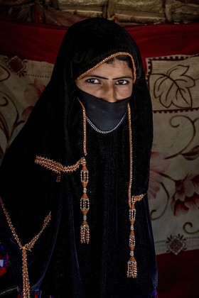 Veiled Young Lady Inside Tent Rashaida Editorial Stock Photo - Stock ...