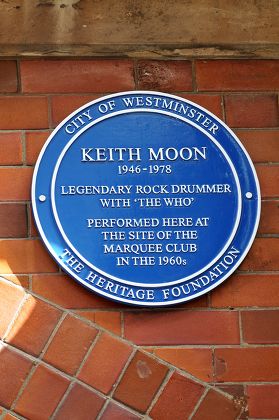 Keith Moon Blue Plaque unveiling by Roger Daltrey, 90 Wardour Street, the venue of the Old Marquee Club, Soho, London, Britain  - 08 Mar 2009