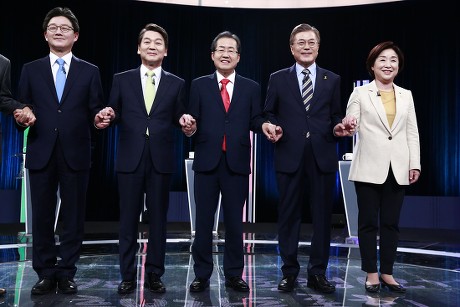 Presidential contenders at TV debate, Seoul, Korea - 23 Apr 2017