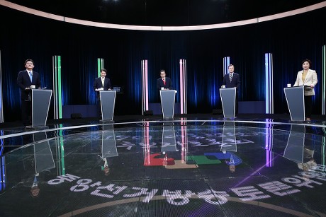 Presidential contenders at TV debate, Seoul, Korea - 23 Apr 2017