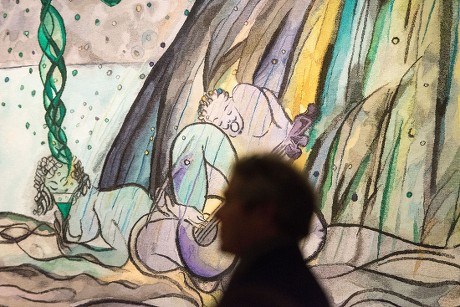 Chris Ofili 'The Caged Bird's Song' tapestry press preview, London, UK - 25 Apr 2017