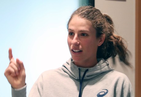 Great Britains Johanna Konta Press Conference Editorial Stock Photo