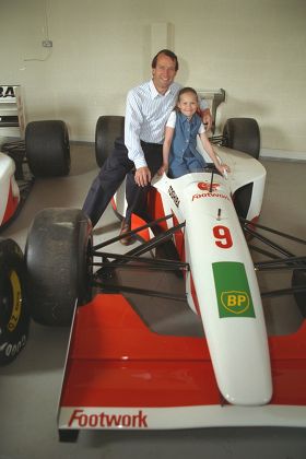 Co-owner Of The Arrows Formular One Racing Team Jackie Oliver Pictured With Some Of His Cars And Daughter 8yr Old Sophie. Also Pictures Of Him And His House Battlesden House In The Village Of Battlesden Nr Woburn In Bedfordshire. His Dog Is Called De