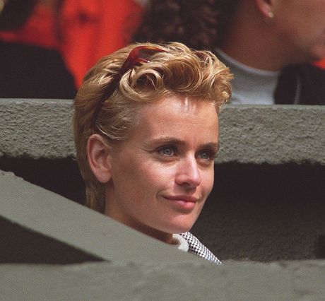 Richard Krajicek's Girlfriend Daphne Deckers In The Audience At Wimbledon Tennis Championships June 1997 