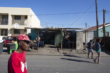 Residents Walk Past Roadside Butchery Masiphumelele Editorial Stock ...