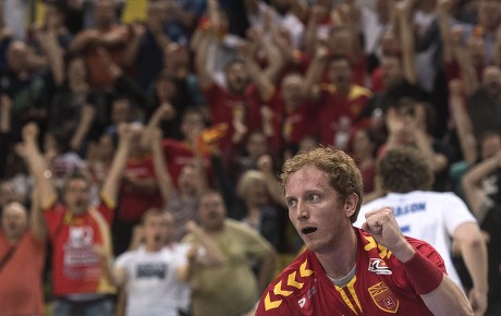 Macedonian Player Goce Celebrates After Editorial Stock