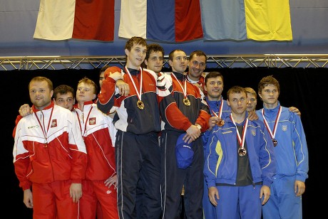 Medalists Mens Sabre Team Competition European Editorial Stock Photo ...