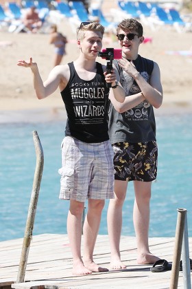 Ellis Hollins and Richard Linnell out and about, Ibiza, Spain - 11 May 2017