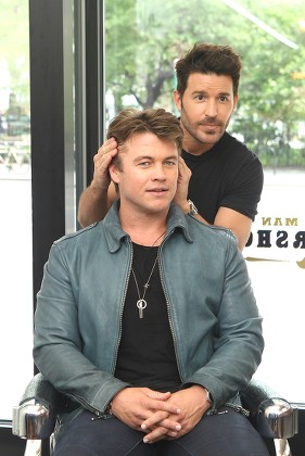 Luke Hemsworth 'Old Spice' haircare event, Made Man Barber Shop, New York, USA - 11 May 2017