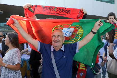 Salvador Sobral arrives at Lisbon, Portugal - 14 May 2017