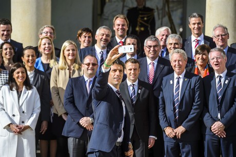 Emmanuel Macron Tony Estanguet Editorial Stock Photo - Stock Image ...